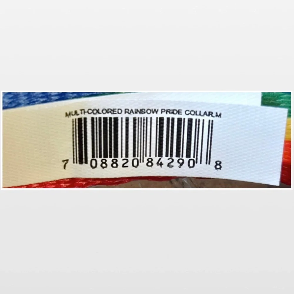 New Pet Dog Collar Adjustable Pet Animal Rainbow Pride NWT